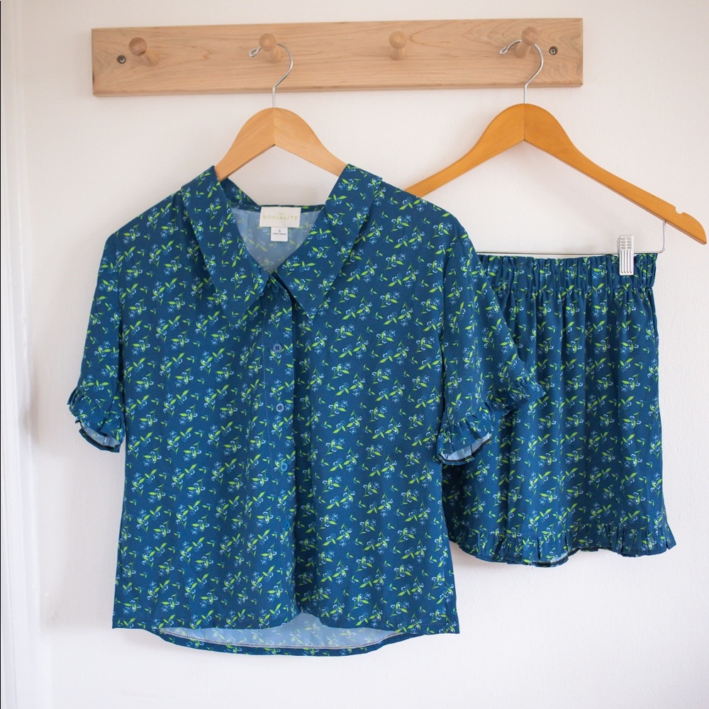 Floral Print Pajama Set
